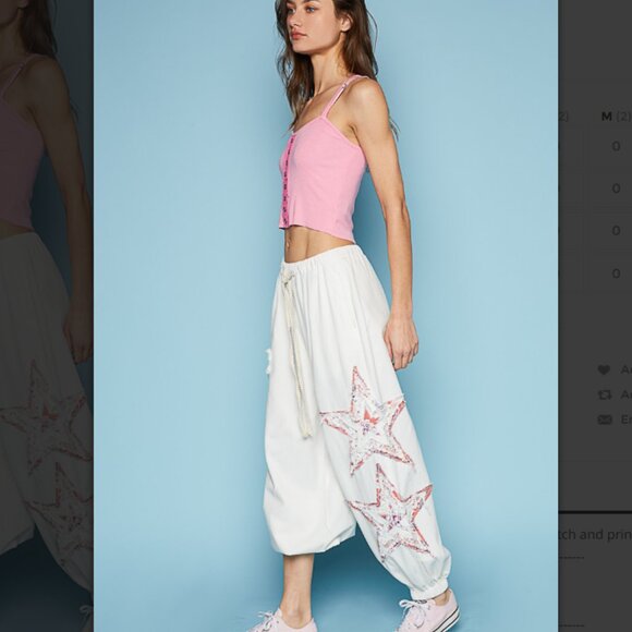 Hight waist Multi Patches Jogger Pants JBJ1022